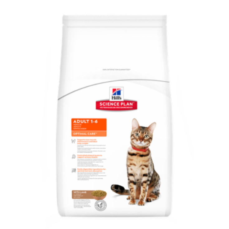 Hill's Science Plan Feline Adult Optimal Care con Agnello 10kg