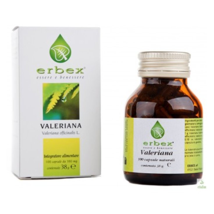 Erbex Valeriana Integratore Alimentare 100 Capsule Da 380mg Erbex Valeriana Integratore Alimentare 100 Capsule Da 380mg
