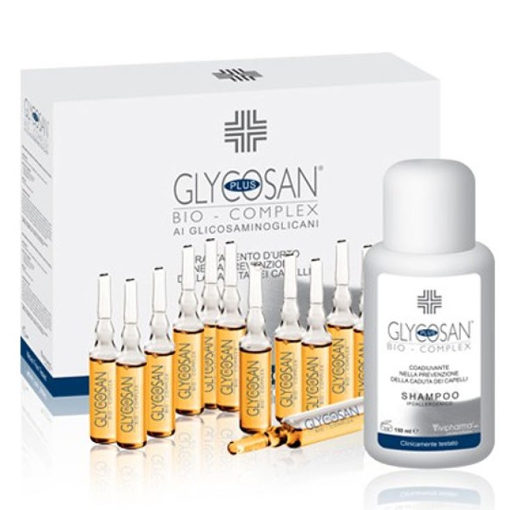 Glycosan Plus Bio-Complex Shampoo 150ml + 12 Fiale Anticaduta 7ml