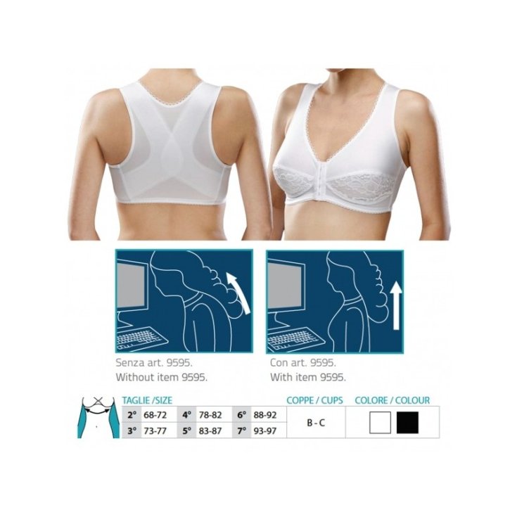 Safte Orione 9595 Reggiseno Raddrizzaspalle Colore Bianco Coppe B Taglia 3