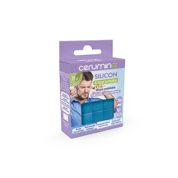 Cerumina&reg; Silicon Tappi Auricolari 6 Tappi