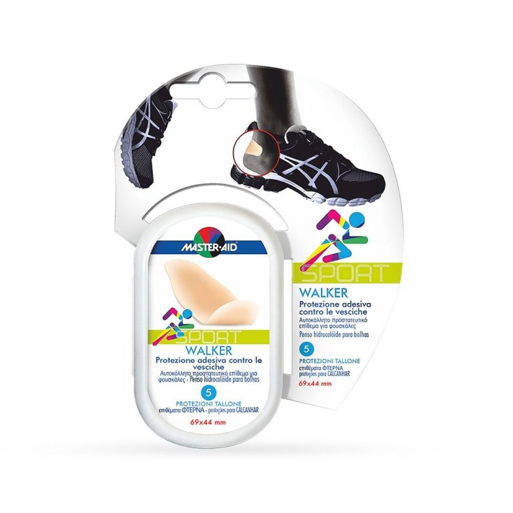 Master-Aid&reg; Sport Walker Protezione Tallone Misura 44x69mm 5 Pezzi