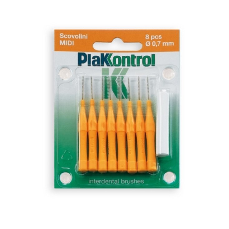 Plakkontrol Scovolino Midi 0,7mm Con Manico Fisso 8 Pezzi