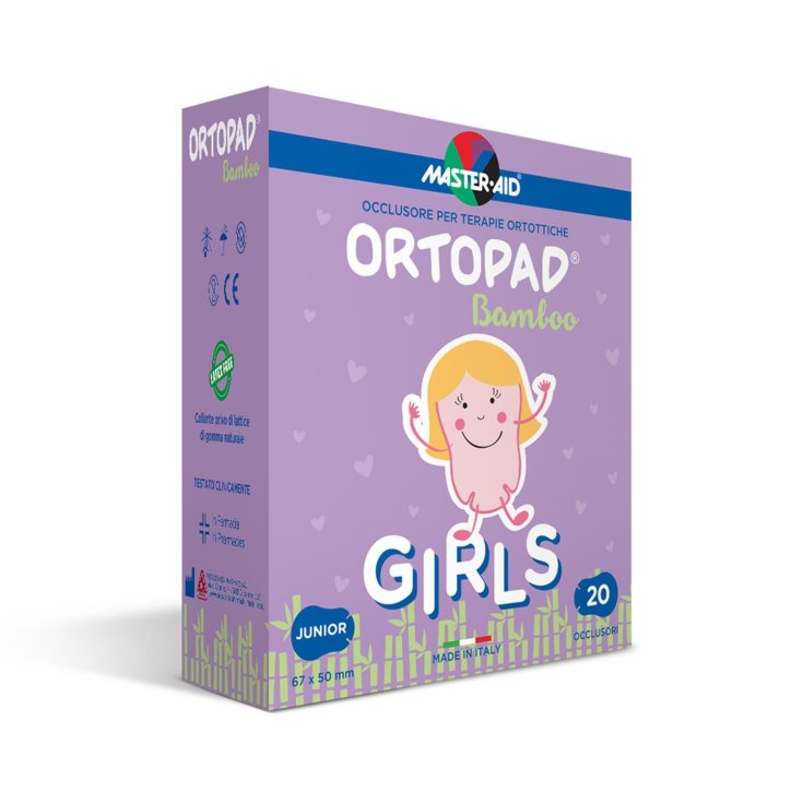 Master-Aid&reg; Ortopad&reg; Cotton Girls Occlusore Per Terapie Ortottiche Junior 20 Pezzi