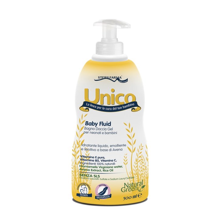 Sterilfarma&reg; Unico Baby Fluid Bagno Doccia Gel Per Neonati E Bambini 500ml