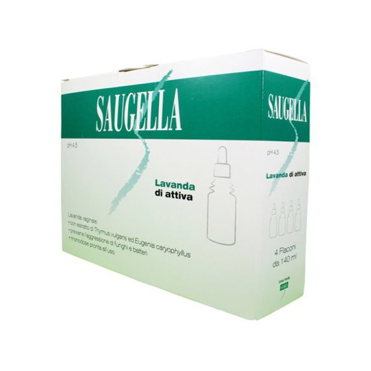 Saugella Lavanda Attiva Ph 4.5 Azione Antibatterica Antimicotica 4x140ml