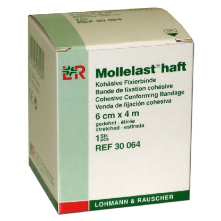 Lohmann & Rauscher Mollelast Haft Benda Coesiva E Di Fissaggio Color Pelle 6cmx400cm 1 Pezzo
