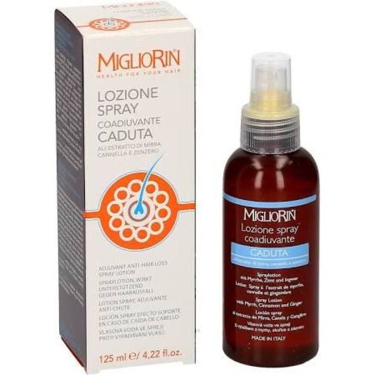 Migliorin Lozione Spray Coadiuvante Caduta All'Estratto Di Mirra Cannella E Zenzero 125ml