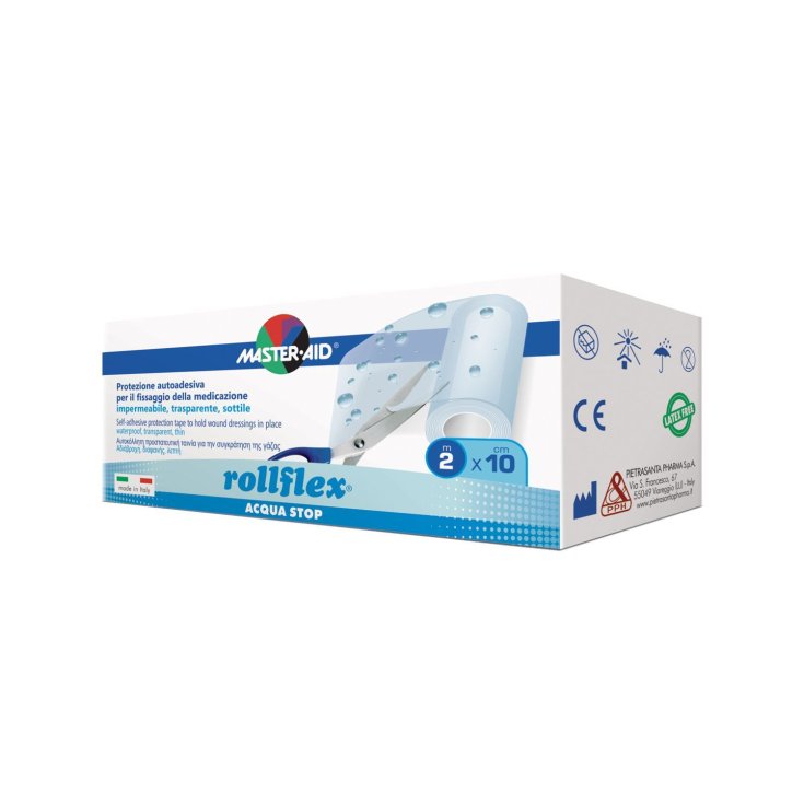 Master-Aid&reg; Rollflex&reg; Acqua-Stop Protezione Autoadesiva m 2 x 10 cm