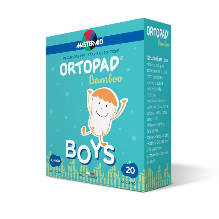 Master-Aid&reg; Ortopad&reg; Cotton Boys Occlusore Per Terapie Ortottiche Medium 20 Pezzi