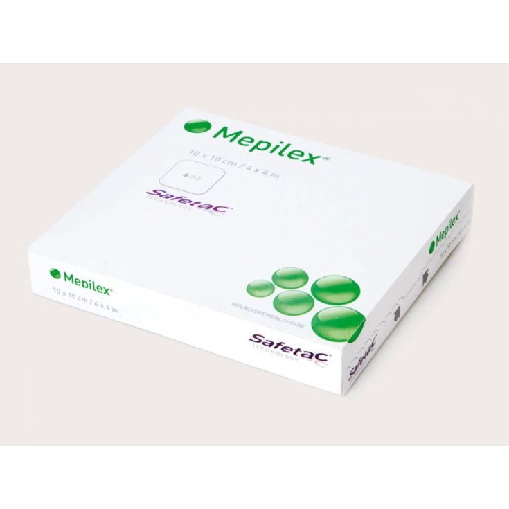 M&ouml;lnlycke&reg; Mepilex&reg; Medicazione In Schiuma Assorbente Con Safetac&reg; Misura 10x20cm 5 Pezzi