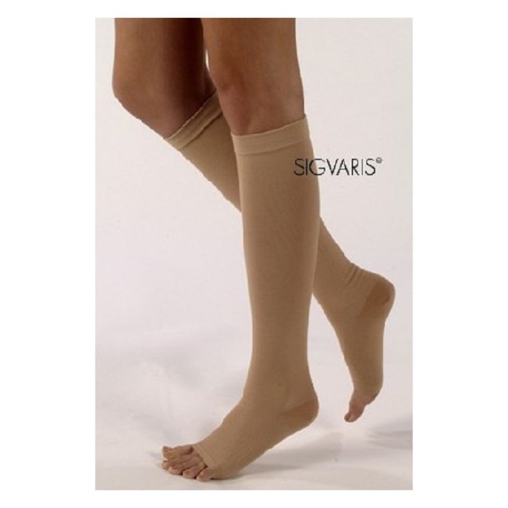 Sigvaris 701 AD Gambaletto Punta Aperta Taglia S Lungo Plus Colore Crispa