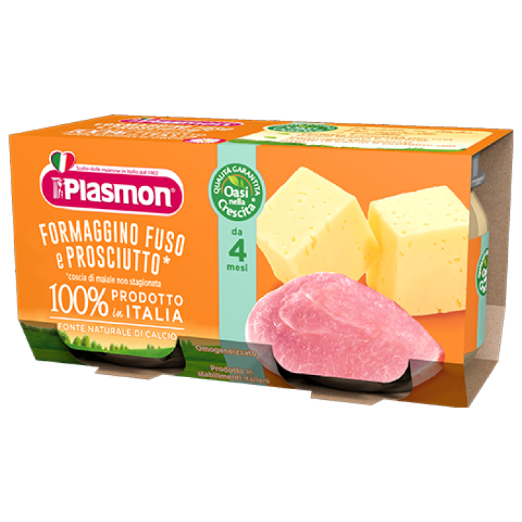 Plasmon Omogeneizzato Formaggino Fuso Con Prosciutto 2x80g