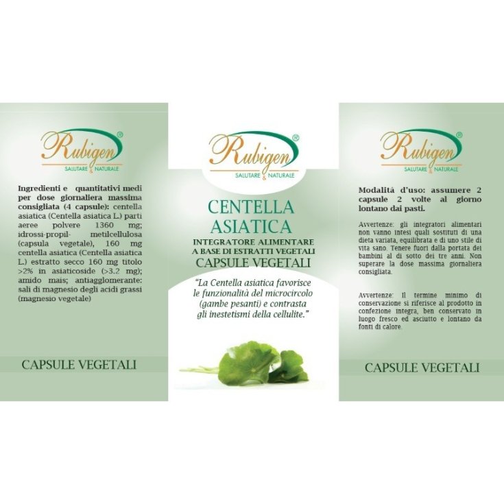 Rubigen Centella Integratore Alimentare 60 Opercoli Rubigen Centella Integratore Alimentare 60 Opercoli