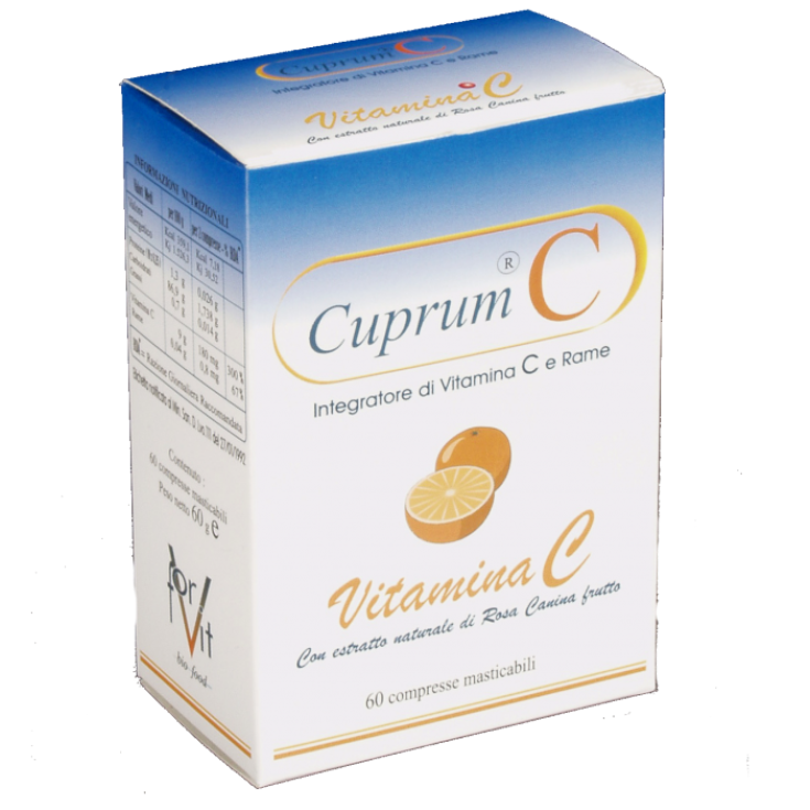 Cuprum C Vitamina C e Rame Integratore Alimentare 60 Compresse Masticabili