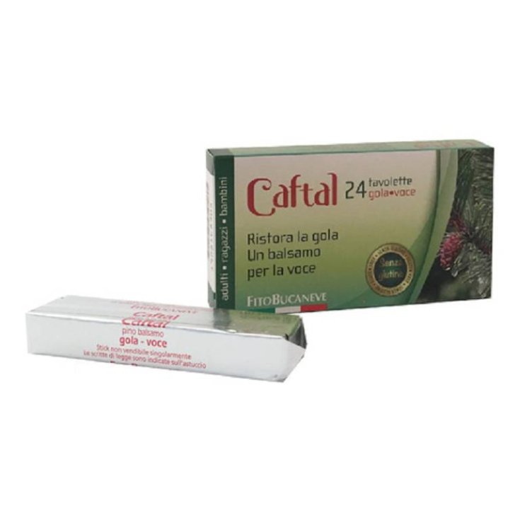 FitoBucaneve Caftal Gola Voce Caramelle Balsamiche 24 Tavolette 60g