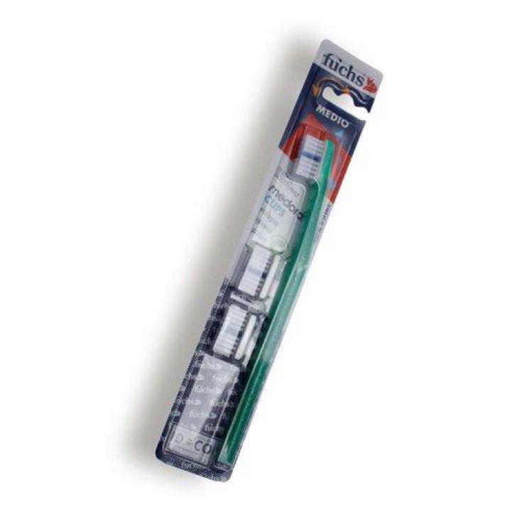 Ideco Fuchs Medoral Clips Spazzolino Medio 1 Pezzo Con Testine Intercambiabili