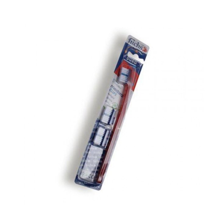 Ideco Fuchs Medoral Clips Spazzolino Duro 1 Pezzo Con 2 Testine Intercambiabili