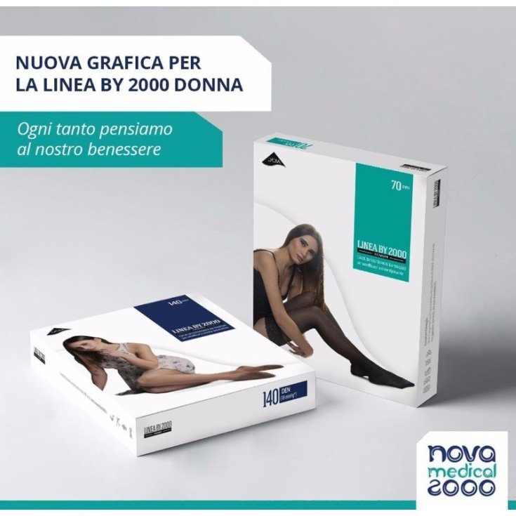 Nova Medical 2000 Linea By2000 70 Collant Super Velato Colore Chiaro Taglia 5