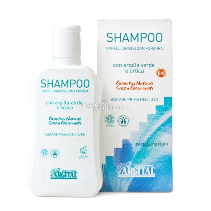 Argital Shampoo con Argilla Verde e Ortica per Capelli Grassi con Forfora 250ml