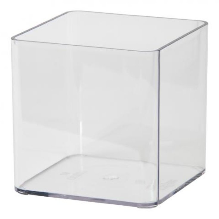 Wepa Vaso In Plastica Trasparente Quadrata 50ml 10 Pezzi