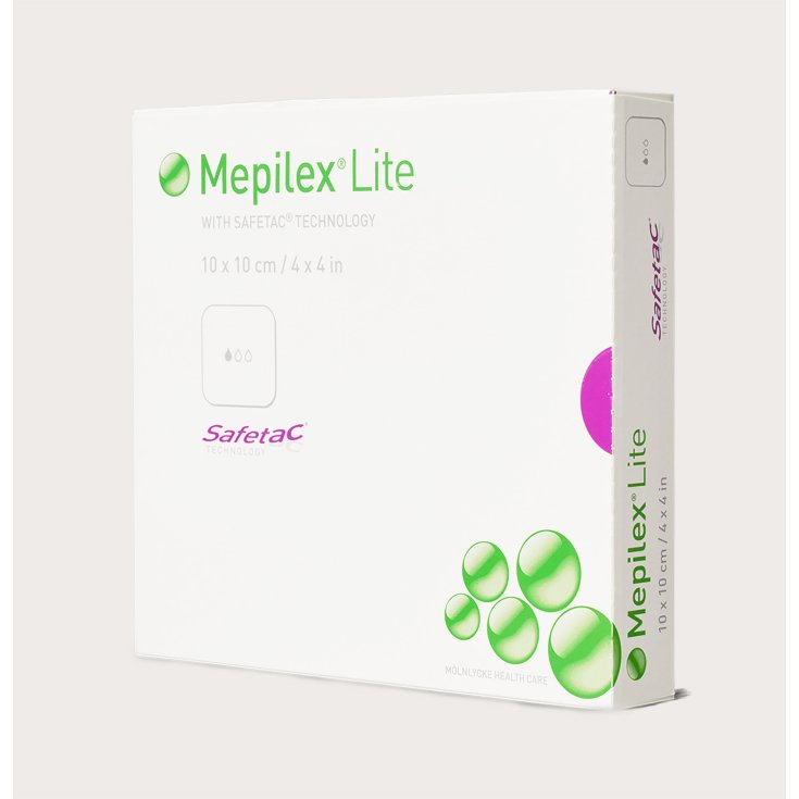 M&ouml;lnlycke&reg; Mepilex&reg; Lite Medicazione In Schiuma Sottile Con Safetac&reg; Misura 6x8,5cm 5 Pezzi