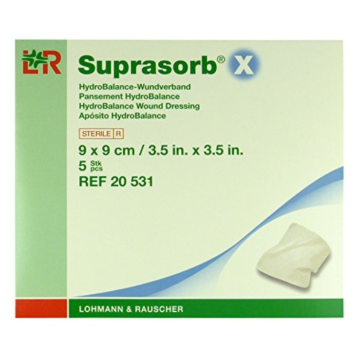 L&R Suprasorb X Medicazione 9x9cm 5 Pezzi