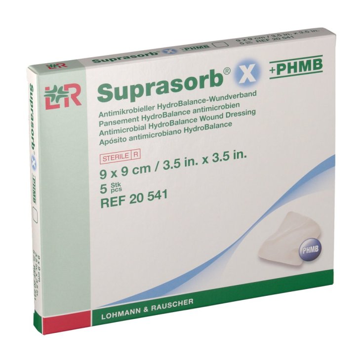 Suprasorb X+phmb Compresse 9x9cm 5 Pezzi