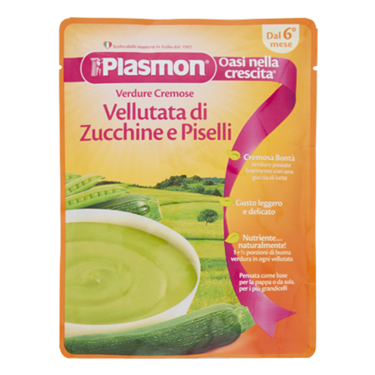 Plasmon Bont&agrave; Della Mamma Vellutata Zucchine E Piselli 180g