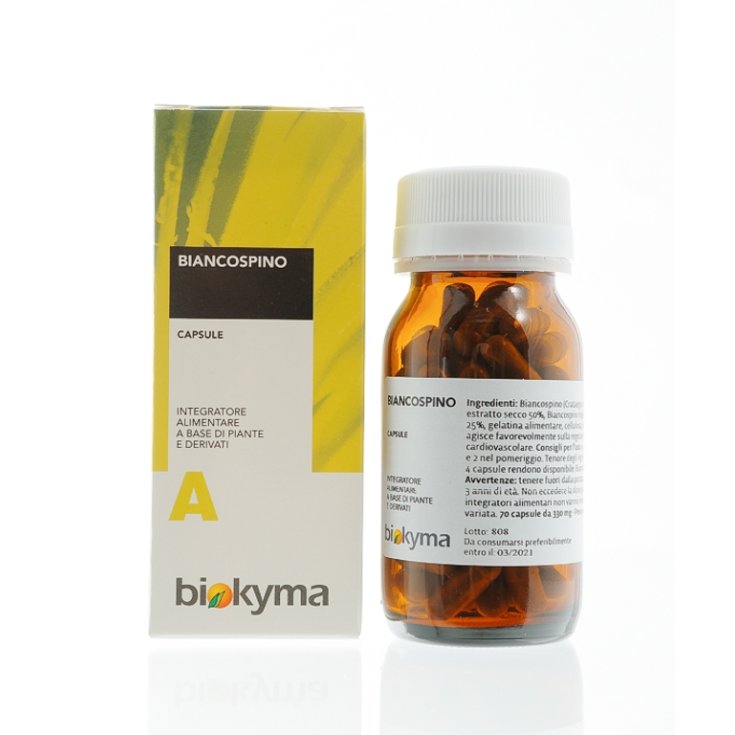Biokyma Biancospino Estratto+polvere Integratore Alimentare Flacone 75 Capsule