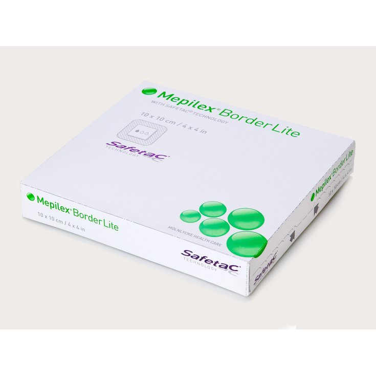 M&ouml;lnlycke&reg; Mepilex&reg;  Lite Medicazione All-In-One In Schiuma Di Poliuretano Sottile Con Safetac&reg; Misura 15x15cm 5 Pezzi