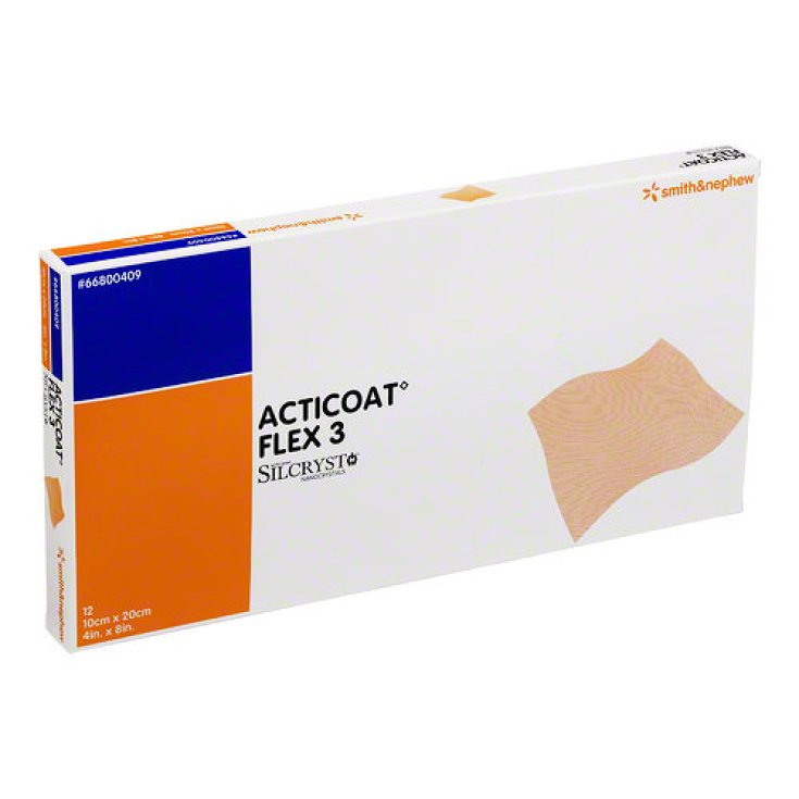 Smith&Nephew Acticoat Flex 3 Misura 10x20cm 12 Pezzi