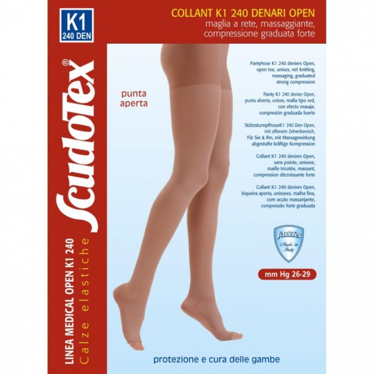 Scudotex Collant K1 240 Punta Aperta Colore Daino Taglia 4