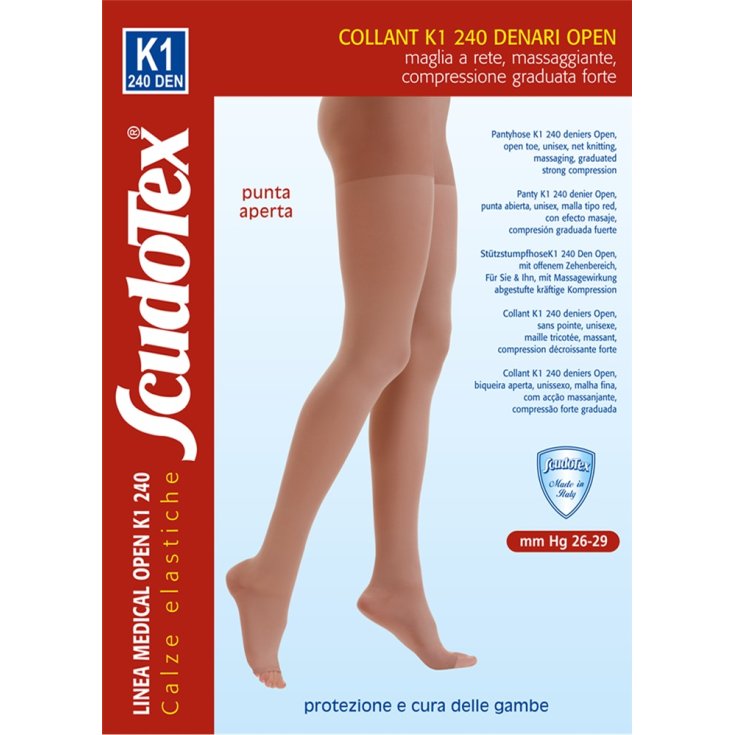 Scudotex Collant K1 240 Den Open Colore Daino Taglia 5