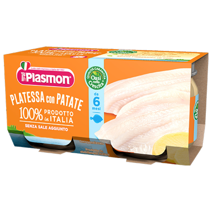 Plasmon Omogeneizzato Di Pesce Platessa Con Patate 2x80g
