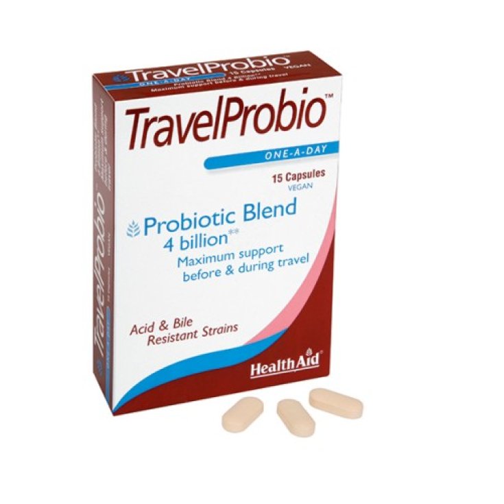 HealthAid Travel Probio 4 Miliardi Fermenti Lattici Da Viaggio 15 Capsule