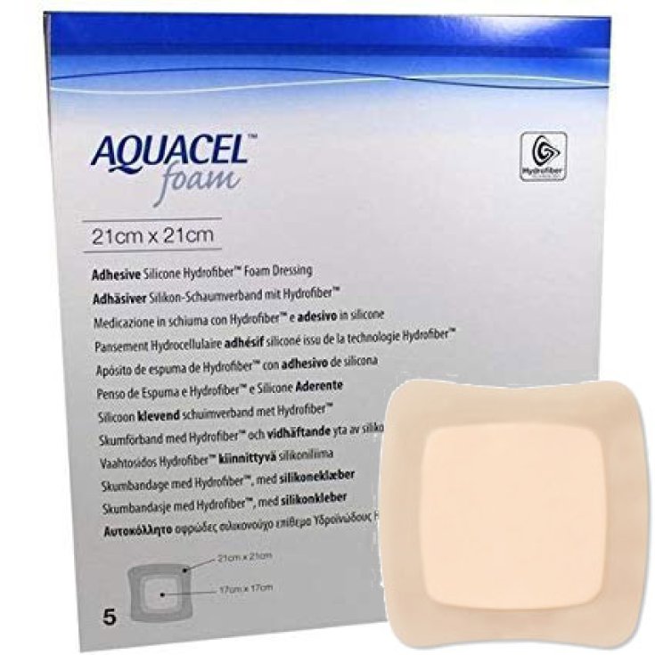 Aquacel Foam Adesivo 21x21 5 Pezzi