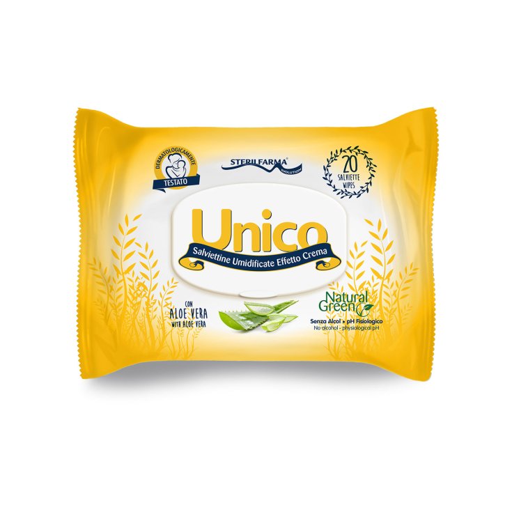Sterilfarma&reg; Unico Salviettine Umidificate Effetto Crema Popup Pocket 20 Pezzi