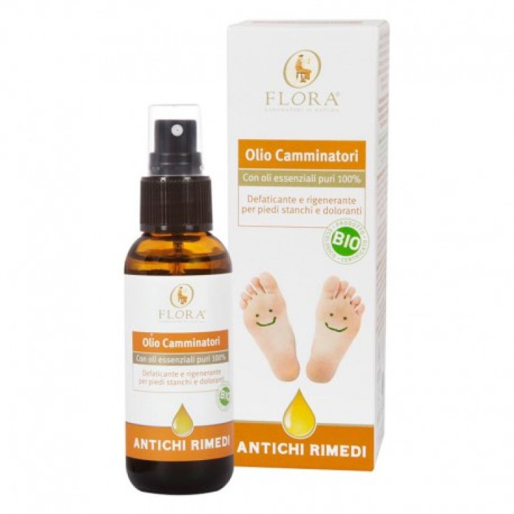 Flora Olio Camminatori con Oli Essenziali Puri 50ml