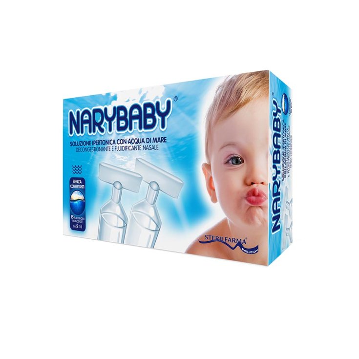 Sterilfarma&reg; NaryBaby&reg; Soluzione Ipertonica Con Acqua Di Mare 15 Flaconcini Monodose