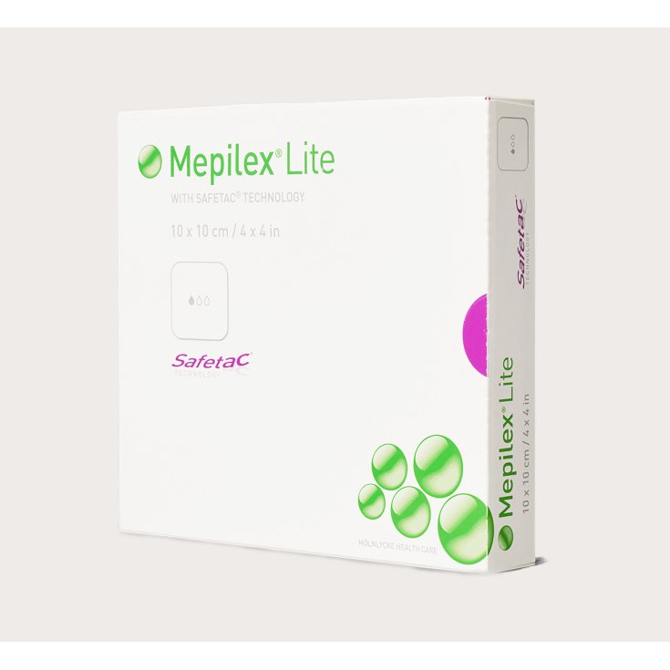 M&ouml;lnlycke&reg; Mepilex&reg; Lite Medicazione In Schiuma Sottile Con Safetac&reg; Misura 20x50cm 4 Pezzi