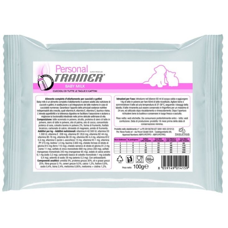 Trainer Personal Baby Milk Per Cuccioli 100g