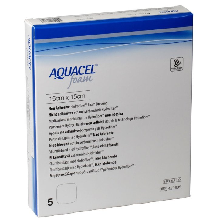 Aquacel Foam Non Adesivo 15x15 5 Pezzi