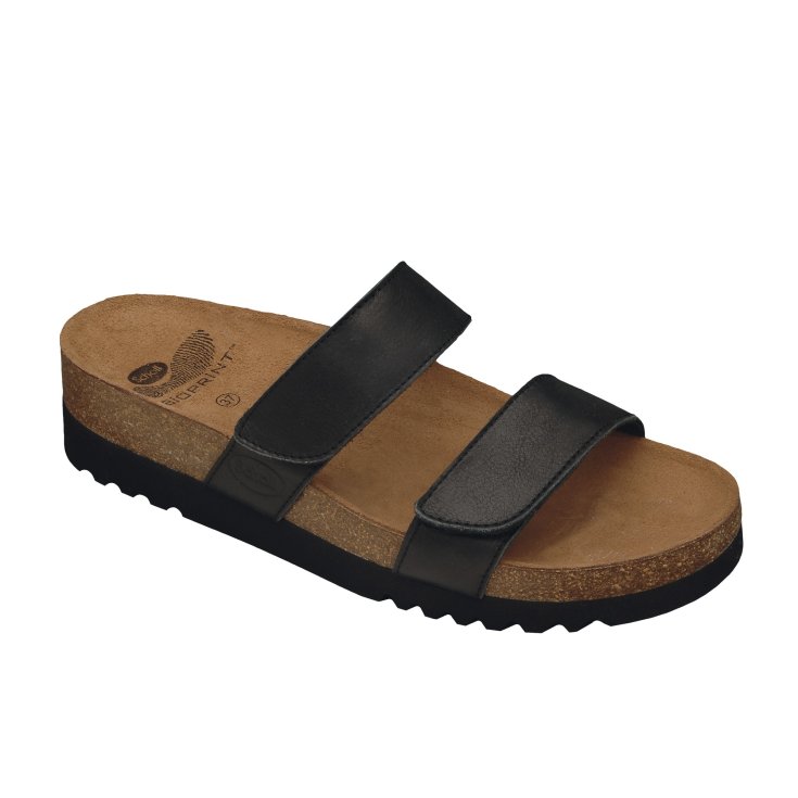 Scholl&reg; Lusaka Calzatura Donna In Pelle Plantare Bioprint&reg; Colore Nero Misura 36