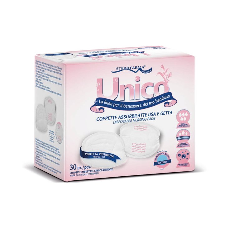 Sterilfarma&reg; Unico Coppette Assorbilatte Usa E Getta 30 Pezzi