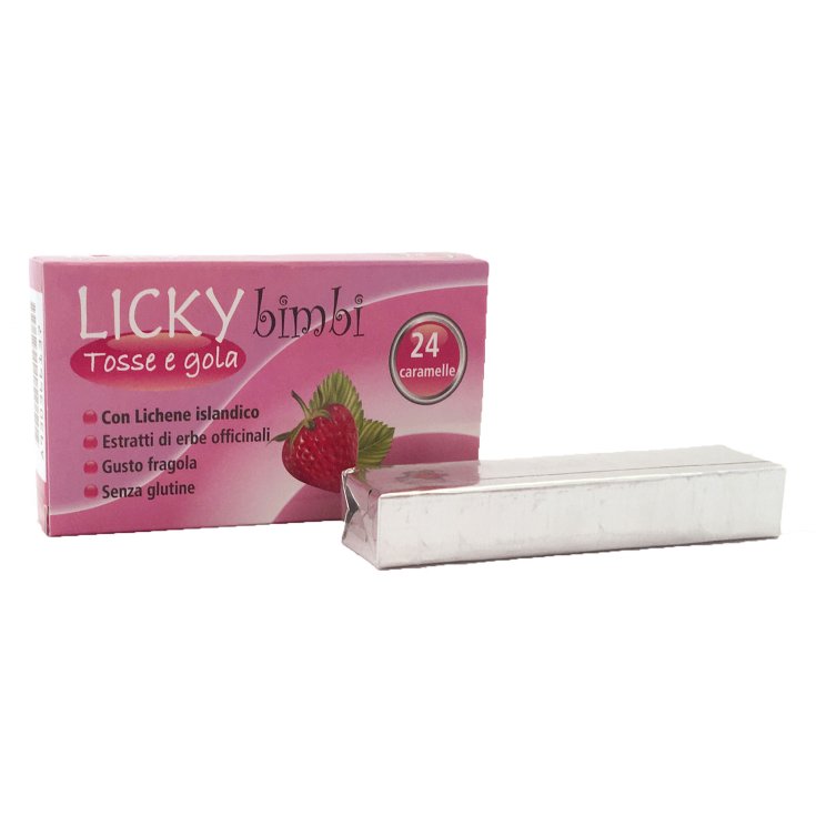 Fitobucaneve Licky Bimbi Tosse/gola Senza Glutine 24Caramelle Fragola