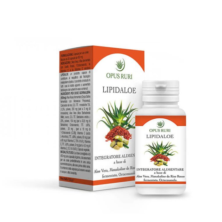 Opus Ruri  Lipidaloe Integratore Alimentare 30 Capsule 450mg