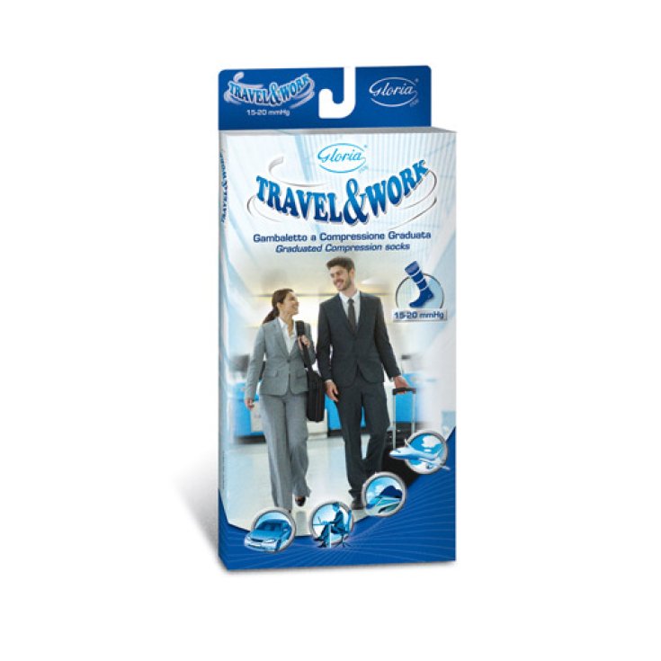 Travel&Work Gambaletto Colore Blu Taglia 5 GloriaMed