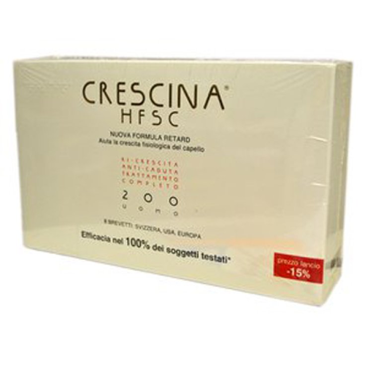Labo Crescina HFSC Nuova Formula Retard 200 Uomo Trattamento Completo 10+10 Fiale