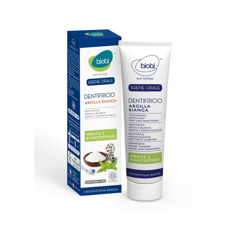 Bjobj Argilla Bianca Dentifricio Menta E Biancospino75ml